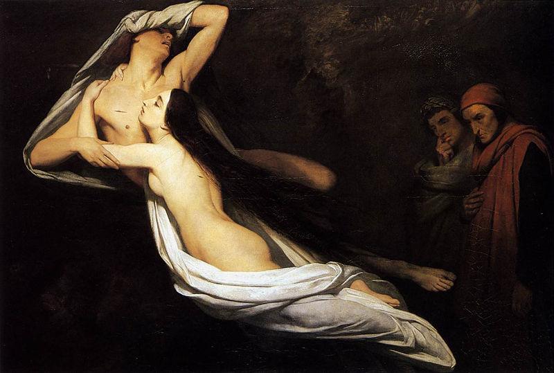Ary Scheffer Dante and Virgil Encountering the Shades of France oil painting art